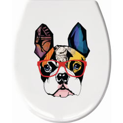 Kleine wolke henry deska sedesowa wc duroplast 37x45 cm wolnoopadająca wzór pies pop art