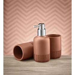 Kleine wolke herringbone szczotka wc ze stojakiem brązowy / ceglasty