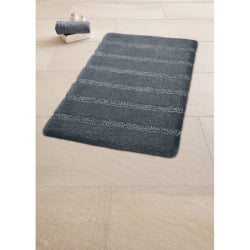 Kleine Wolke Monrovia Dywanik łazienkowy szary 70x120 cm  wysokie i grube runo 23 mm