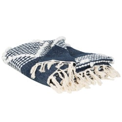 Koc 130 x 155 cm ciemnoniebieski NEMLI