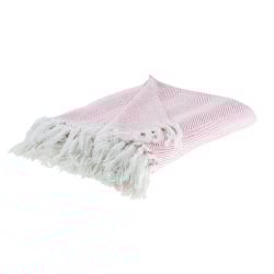 Koc różowy 130 x 160 cm TANGIER