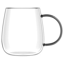 Komplet 2 szklanek z szarym uchem 400 ml bolla 1159