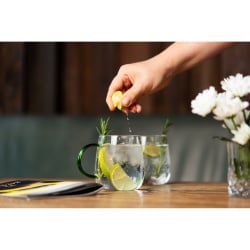 Komplet 2 szklanek z zielonym uchem 400 ml bolla 1142