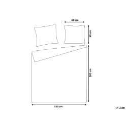 Komplet pościeli SUMNER Muślin bawełniany 150 x 200 cm Zielony Komplet pościeli SUMNER Muślin bawełniany 150 x 200 cm Zielony