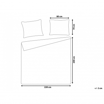 Komplet pościeli wzór kwiatowy 200 x 220 cm MARSIA