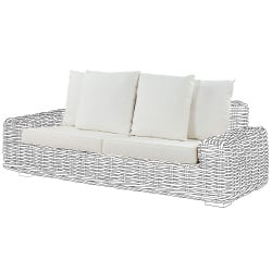Komplet poszewek na poduchy ogrodowe FORLI Biały