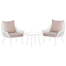 Komplet poszewek na poduchy ogrodowe LAURETO Beżowy