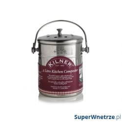 Kompostownik kuchenny 2l Kilner srebrno-bordowy