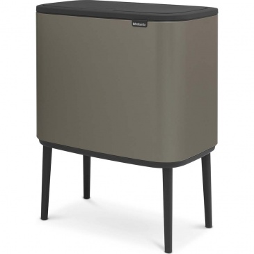 Kosz Bo Touch Bin 3 x 11 l, 3 komory, platynowy - Brabantia