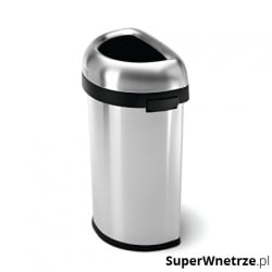 Kosz kuchenny na śmieci 60l Bullet Open Simplehuman srebrny Kosz kuchenny na śmieci 60l Bullet Open Simplehuman srebrny