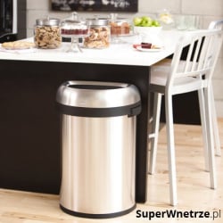 Kosz kuchenny na śmieci 60l Bullet Open Simplehuman srebrny Kosz kuchenny na śmieci 60l Bullet Open Simplehuman srebrny