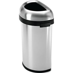 Kosz kuchenny na śmieci 60l Bullet Open Simplehuman srebrny Kosz kuchenny na śmieci 60l Bullet Open Simplehuman srebrny