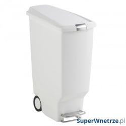 Kosz na śmieci 40L pedałowy Simple Human SLIM biały