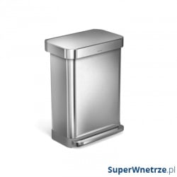 Kosz na śmieci 55 l pedałowy LINER POCKET Simple Human stal FPP Kosz na śmieci 55 l pedałowy LINER POCKET Simple Human stal FPP