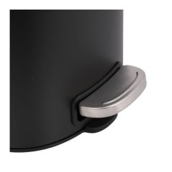 Kosz na śmieci czarny bambus do łazienki łazienkowy 5l z pedałem otwierania