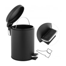 Kosz na śmieci do łazienki lub toalety WC czarny