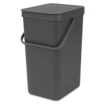 Kosz na śmieci kuchenny 16l Brabantia Sort&Go szary