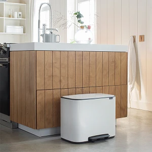 Kosz na śmieci kuchenny 23+11l Brabantia Bo Pedal Bin Biały 2 komory Kosz na śmieci kuchenny 23+11l Brabantia Bo Pedal Bin Biały 2 komory