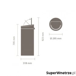 Kosz na śmieci kuchenny 30l Touch Bin New Brabantia stal matowa