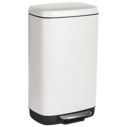 Kosz na śmieci z pedałem 30 L ECOCOLLECT Metal Biały