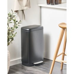 Kosz na śmieci z pedałem 30 L ECOCOLLECT Metal Czarny