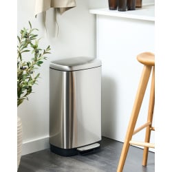 Kosz na śmieci z pedałem 30 L ECOCOLLECT Metal Srebrny