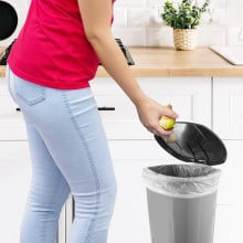 Kosz na śmieci z pedałem plastikowy szary 3 l