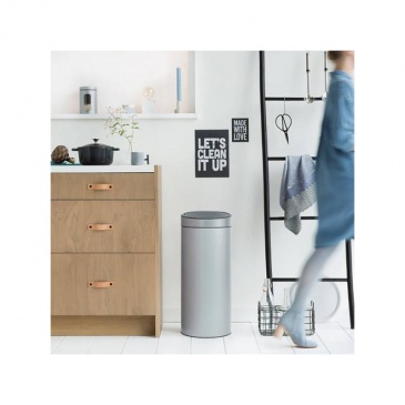 Kosz na śmieci Touch Bin New 30l Brabantia metaliczny szary