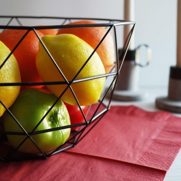 Koszyk na owoce i warzywa z wieszakiem kosz metalowy czarny miska loft