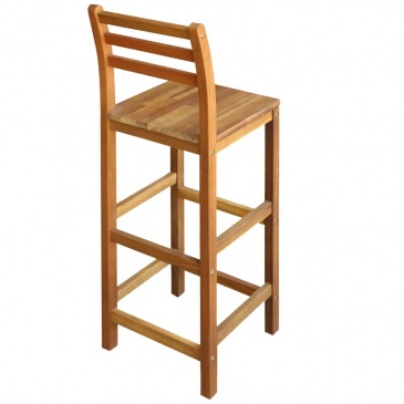 Krzesła barowe 2 szt. lite drewno akacjowe 42 x 36 x 110 cm