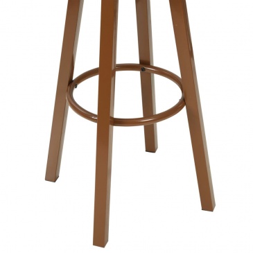 Krzesła barowe, 2 szt., sztuczna skóra, brązowe