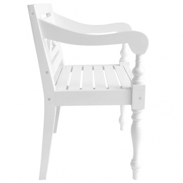 Krzesła do kuchni Batavia 2 szt. lite drewno mahoniowe białe