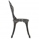 Krzesła bistro, 2 szt., brąz, stop aluminium