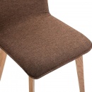 Krzesła do jadalni 2 szt. brązowe tapicerowane tkaniną