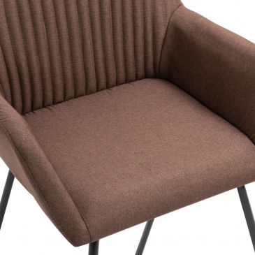 Fotele do salonu 2szt. brązowe tapicerowane tkaniną