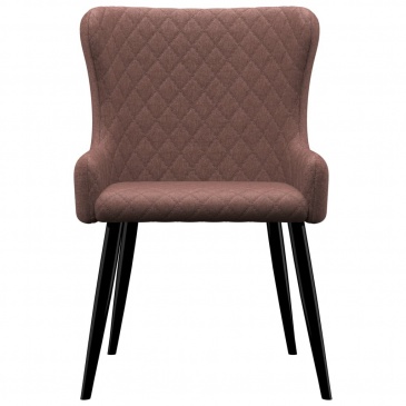 Krzesła do salonu 2 szt. brązowe tapicerowane tkaniną