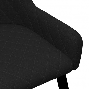 Krzesła do salonu 2 szt. czarne tapicerowane tkaniną