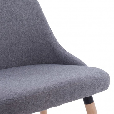 Krzesła do jadalni 2 szt. jasnoszare tapicerowane tkaniną