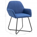 Fotele do salonu 2szt. niebieskie tapicerowane tkaniną