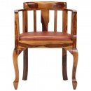 Krzesła do kuchni 2 szt. prawdziwa skóra i drewno sheesham