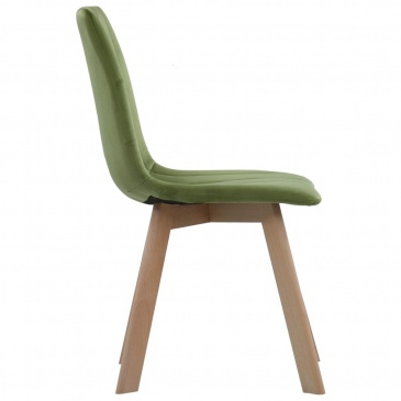 Krzesła do kuchni 2 szt. zielone aksamit