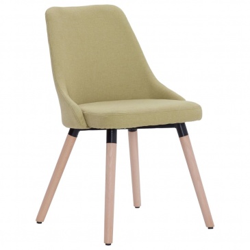 Krzesła do jadalni 2 szt. zielone tapicerowane tkaniną