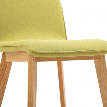Krzesła do kuchni 2 szt. zielone tkanina