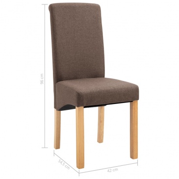 Krzesła do jadalni 4 szt. brązowe tapicerowane tkaniną