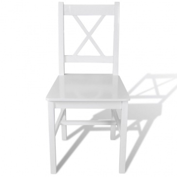 Krzesła do jadalni 4 szt. drewniane białe