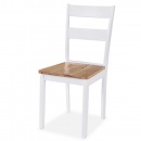 Krzesła do jadalni, 4 szt., drewno kauczukowca, białe