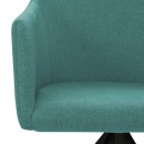 Fotele do salonu 4 szt. obrotowe zielone materiałowe