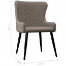 Krzesła do salonu 4 szt. taupe tapicerowane tkaniną