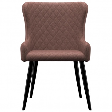 Krzesła do salonu 6 szt. brązowe tapicerowane tkaniną