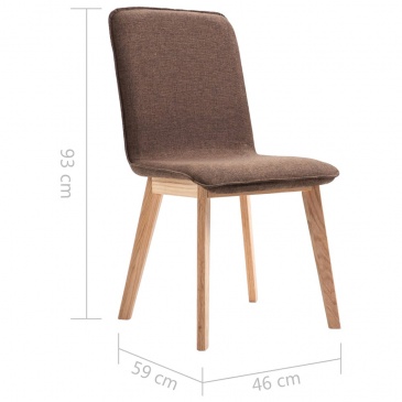 Krzesła do jadalni 6 szt. brązowe tkanina